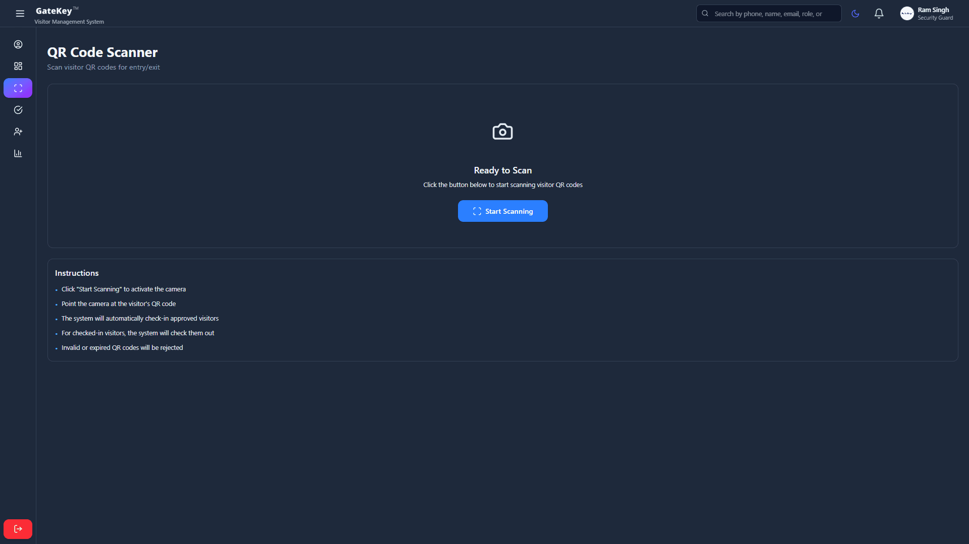 QR Code Entry System